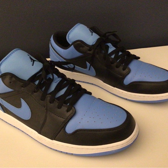 Nike Air Jordan 1 Low. Size 16. Excellent used condition. Black & blue. - Picture 1 of 8